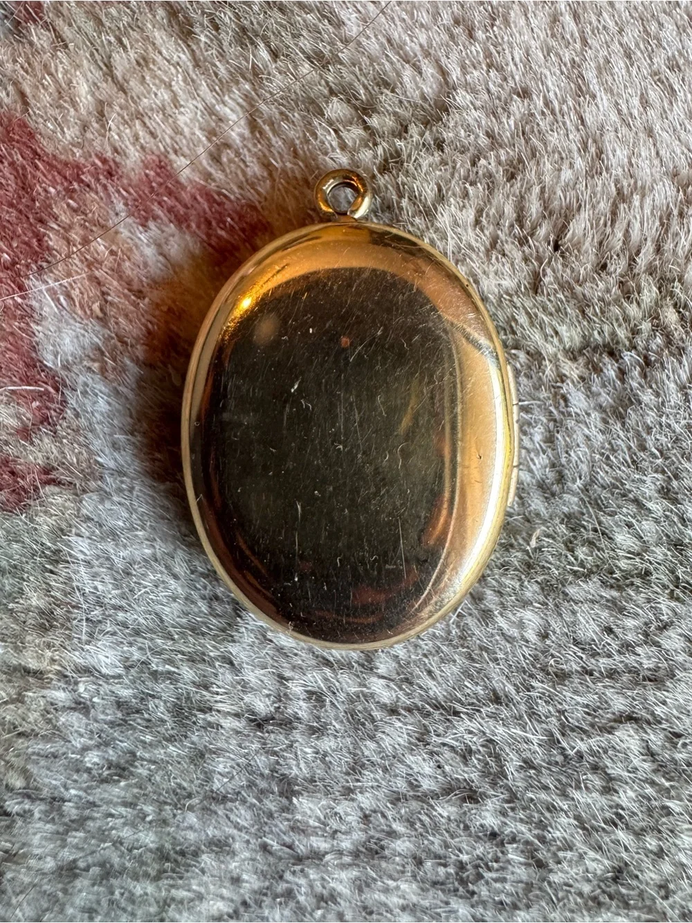 12K Gold Vintage Oval Floral Locket Pendant
